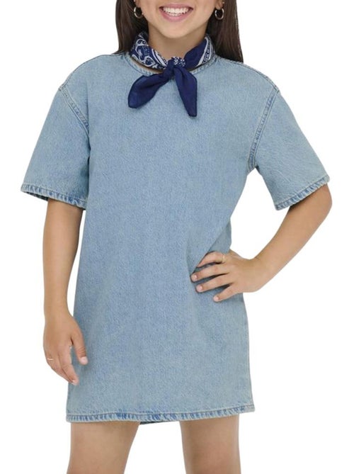 Vestido Jeans Azul Menina Kids ONLY Barbara - Kiabi Vestido Jeans Azul Menina Kids ONLY Barbara - Kiabi