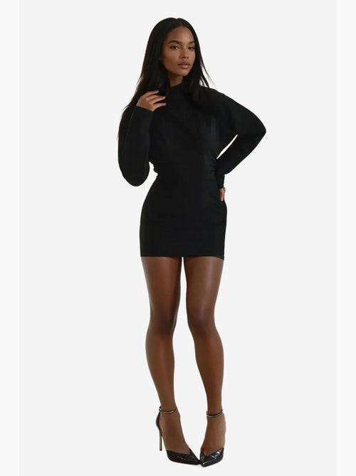 Vestido justo com manga morcego e pregas hiccup - Kiabi Vestido justo com manga morcego e pregas hiccup - Kiabi