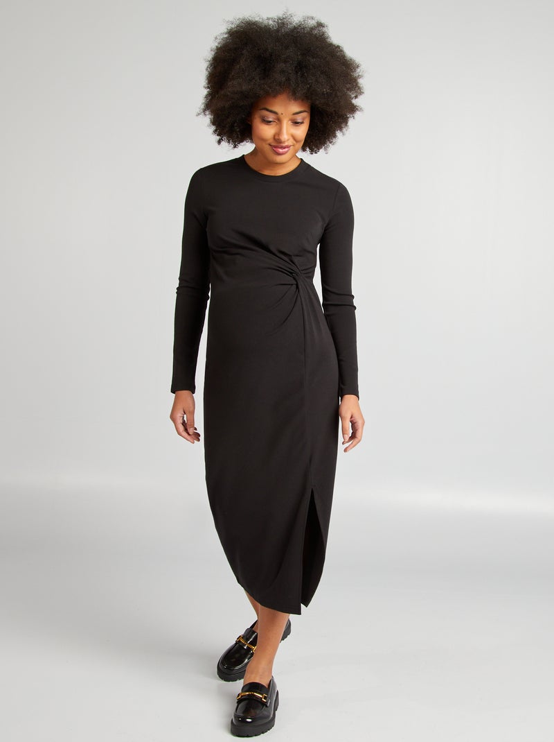 Vestido justo de grávida Preto - Kiabi