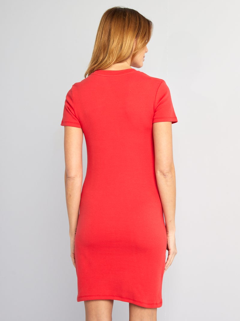 Vestido justo de gravidez VERMELHO - Kiabi