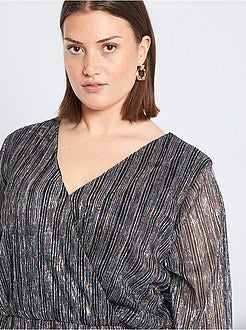 Vestido lamé e plissado - Kiabi