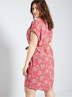 Vestido largo com cinto - Kiabi