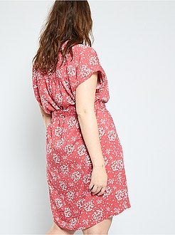 Vestido largo com cinto - Kiabi