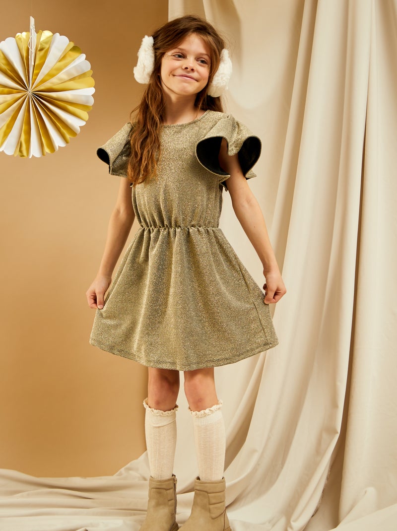Vestido largo de malha - amarelo AMARELO - Kiabi
