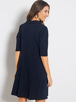 Vestido largo malha crepe - Kiabi