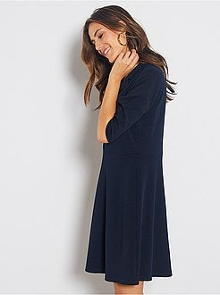 Vestido largo malha crepe - Kiabi