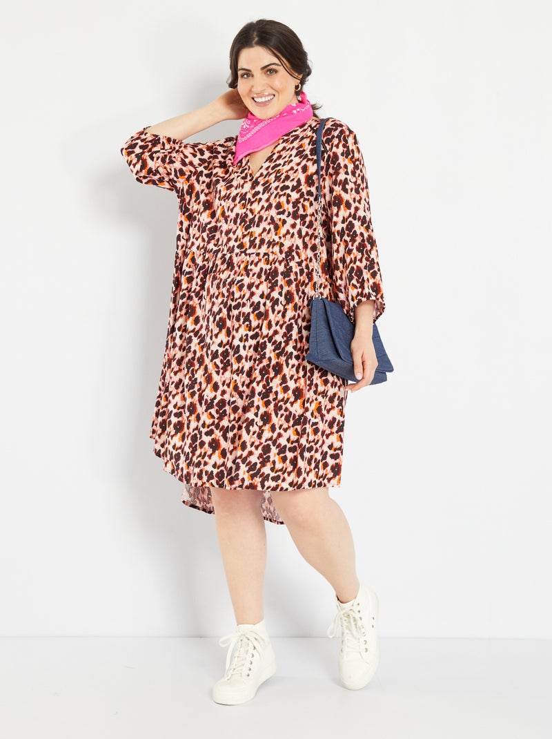 Vestido 'leopardo' curto 'Only' BEGE - Kiabi
