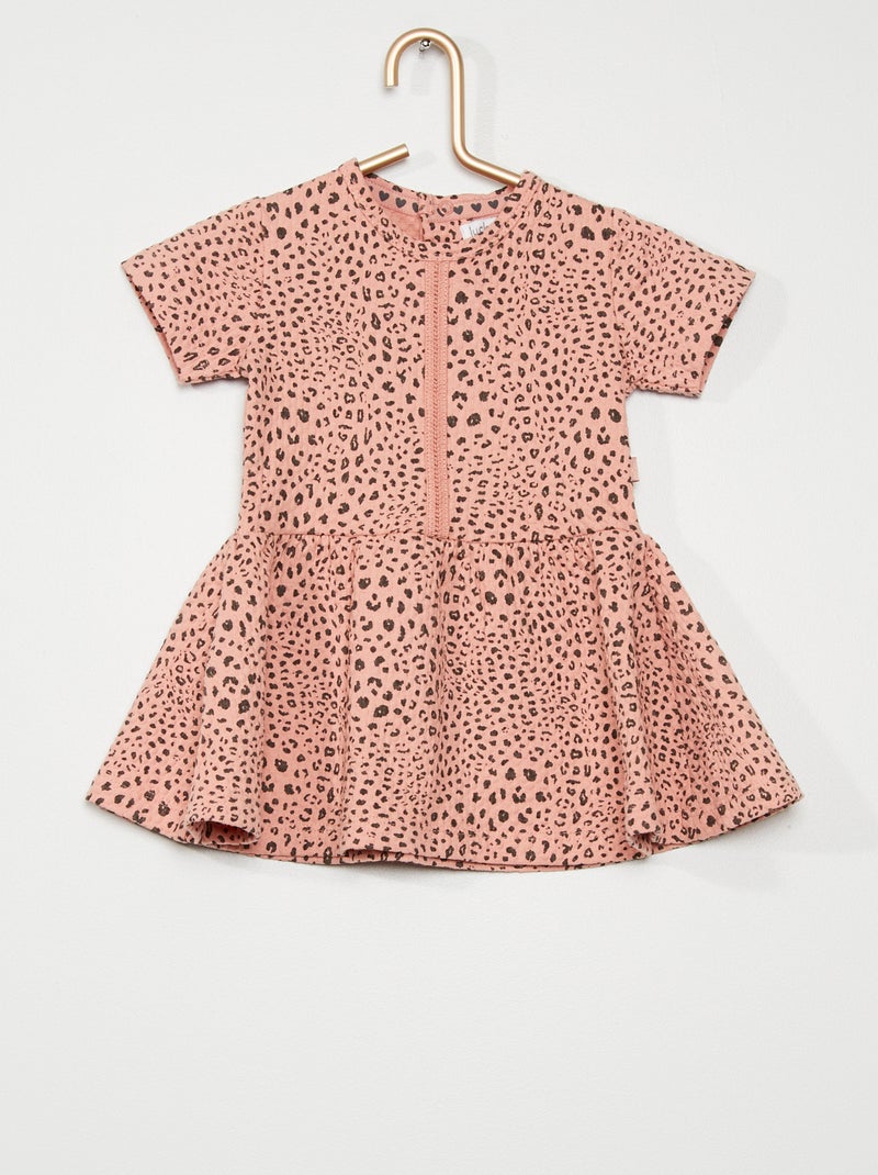 Vestido 'leopardo' Rosa - Kiabi