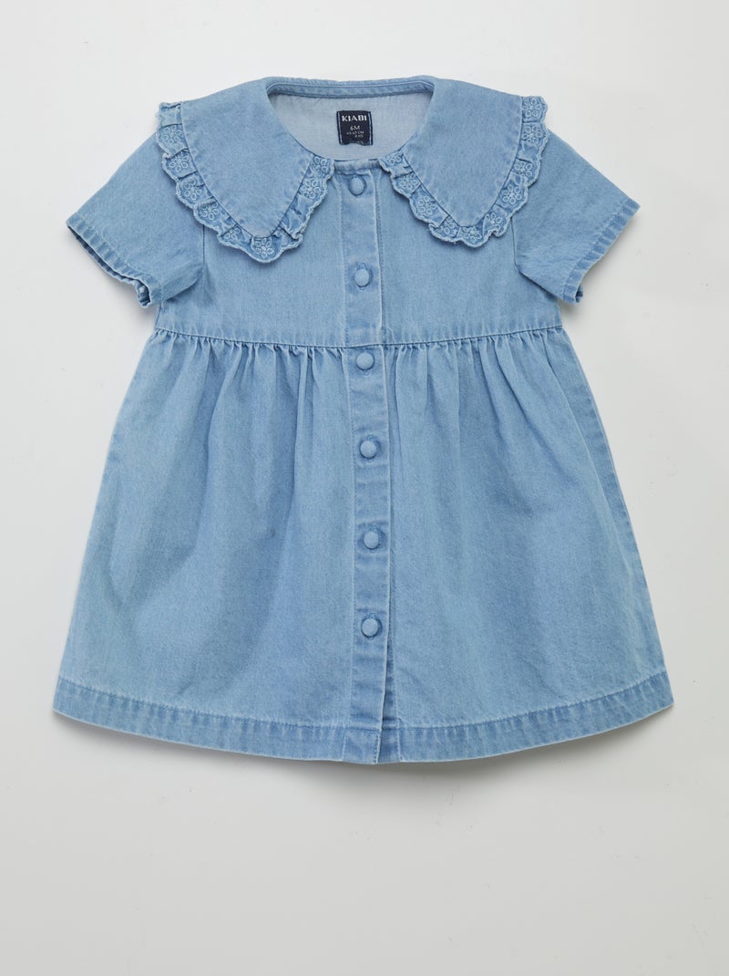 Vestido leve com efeito ganga AZUL - Kiabi