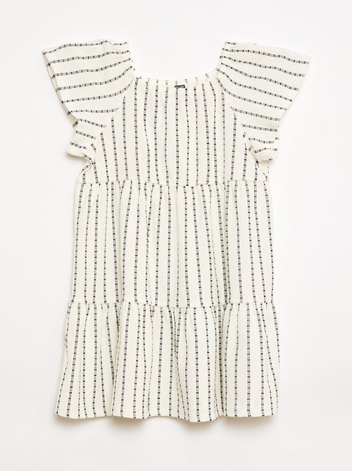 Vestido leve com folhos - Kiabi