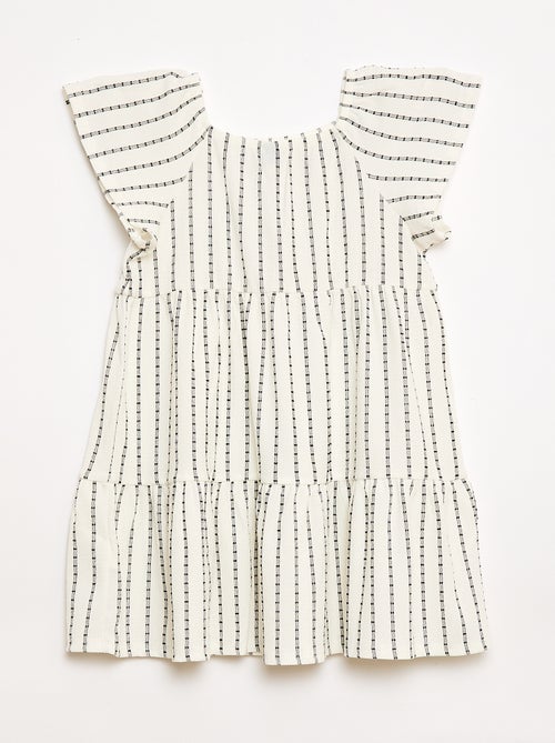 Vestido leve com folhos - Kiabi