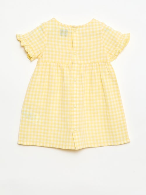 Vestido leve com mangas curtas com folhos - Kiabi Vestido leve com mangas curtas com folhos - Kiabi