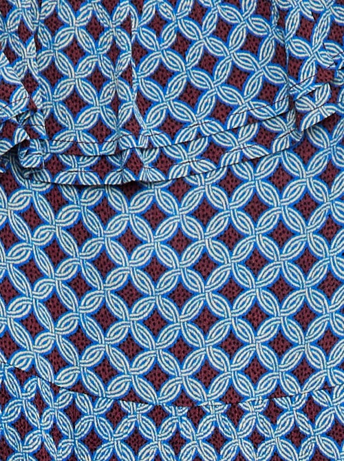 Vestido leve de alças e folhos liso - Kiabi