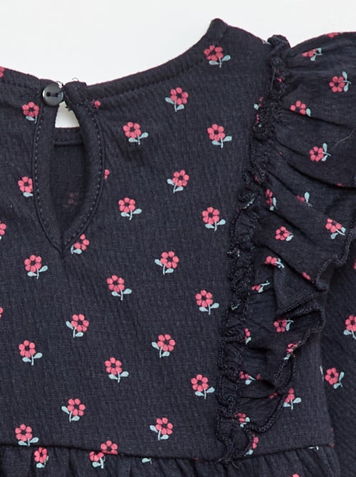 Vestido leve de manga comprida com padrão - Kiabi