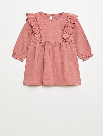 Vestido leve de manga comprida com padrão