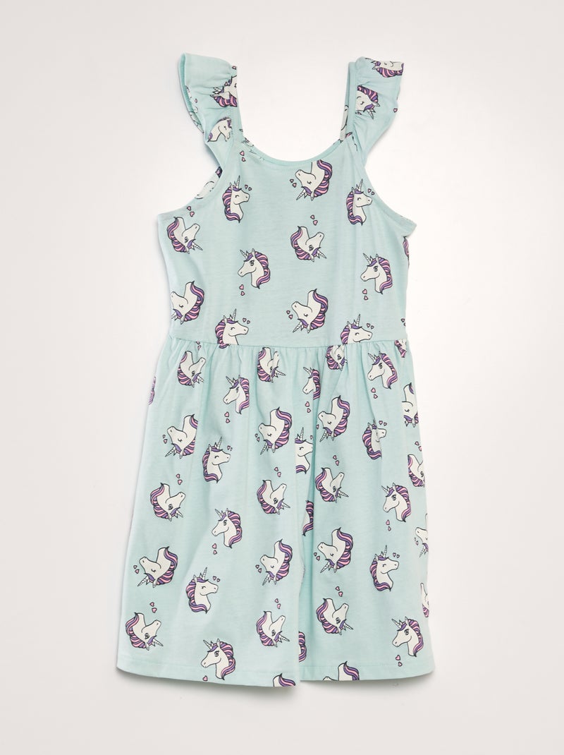 Vestido leve estampado AZUL - Kiabi
