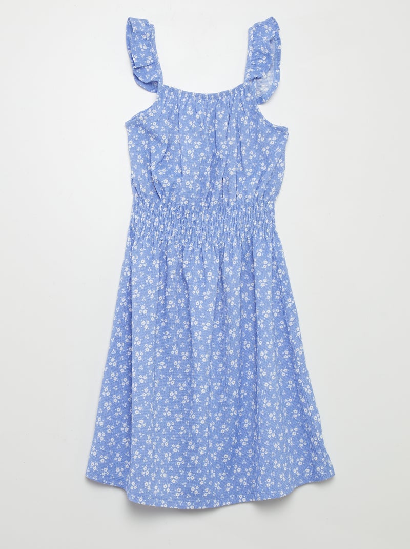 Vestido leve estampado AZUL - Kiabi