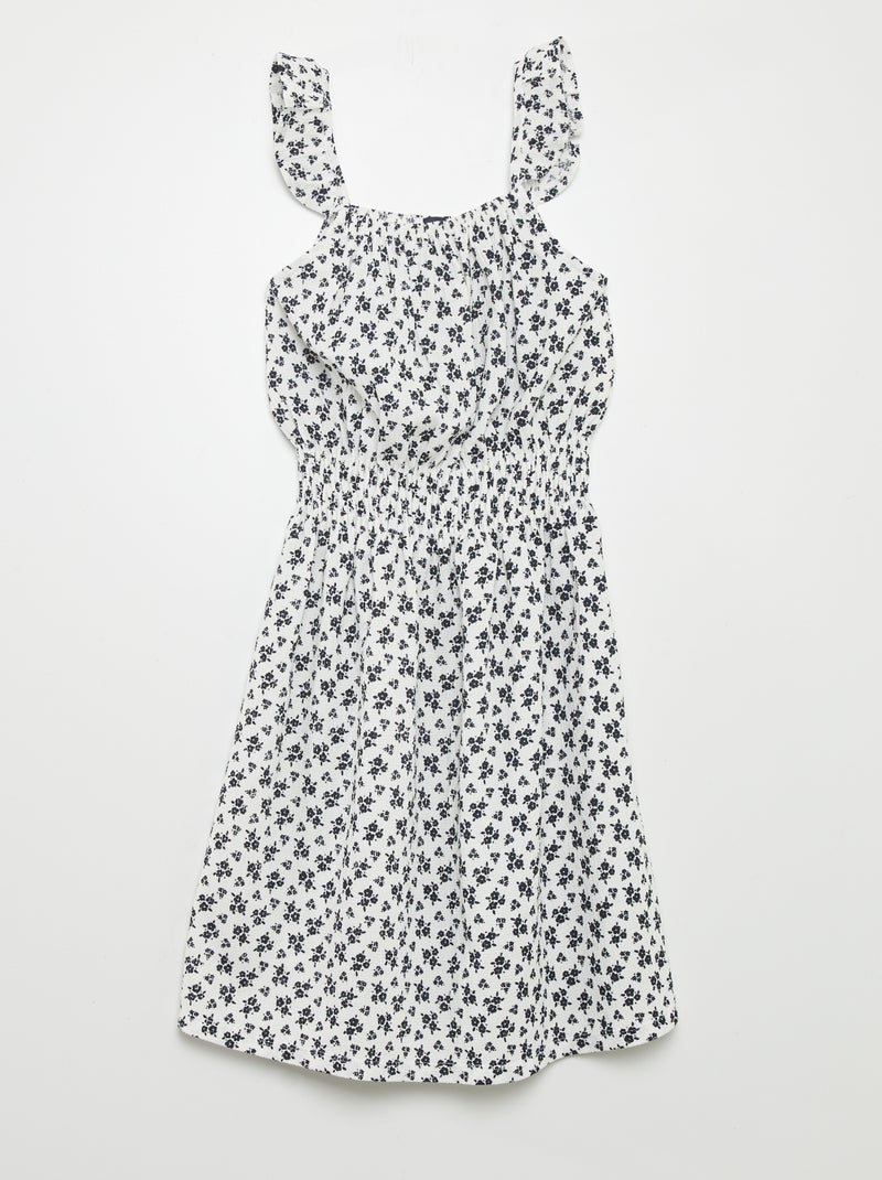 Vestido leve estampado BEGE - Kiabi
