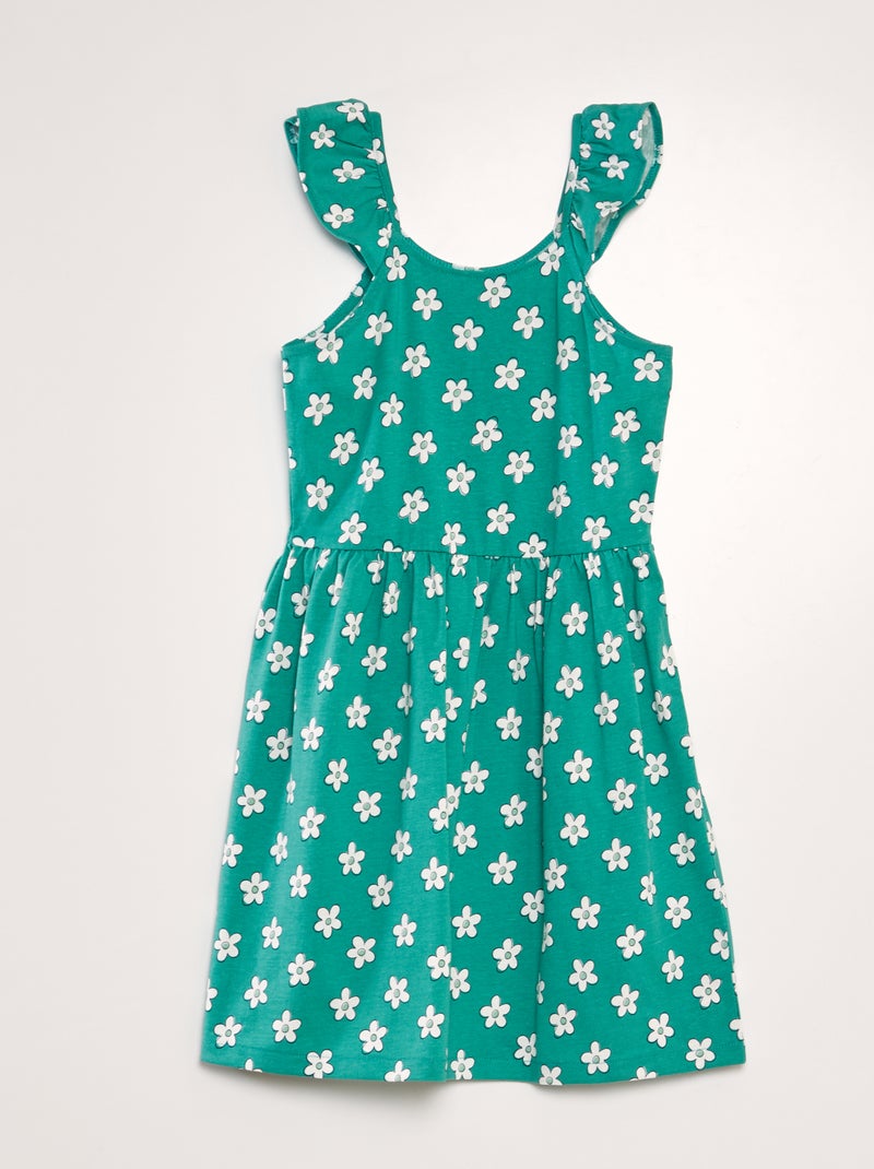 Vestido leve estampado VERDE - Kiabi
