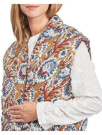 Vestido Leve Floral Laranja/Azul para Mulher Kaporal SONIA