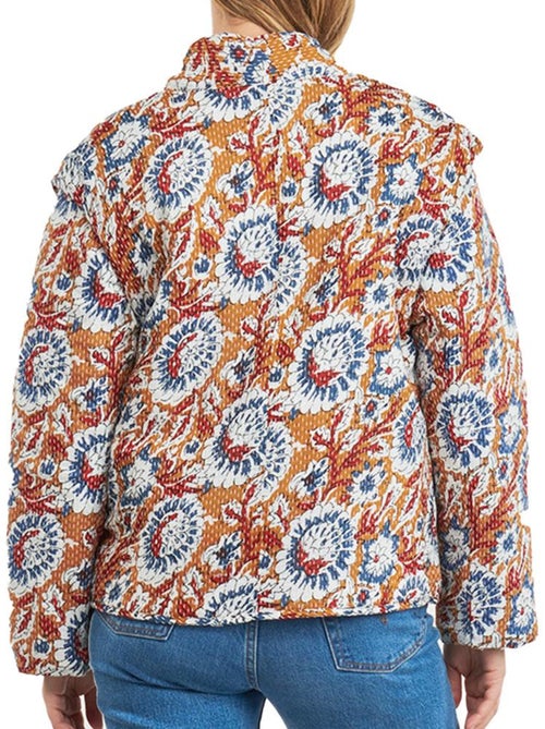 Vestido Leve Floral Laranja/Azul para Mulher Kaporal SONIA - Kiabi Vestido Leve Floral Laranja/Azul para Mulher Kaporal SONIA - Kiabi