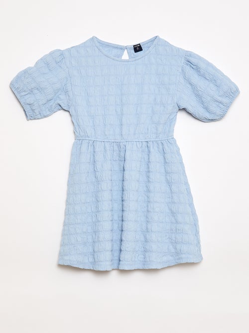 Vestido leve liso de mangas curtas - Kiabi