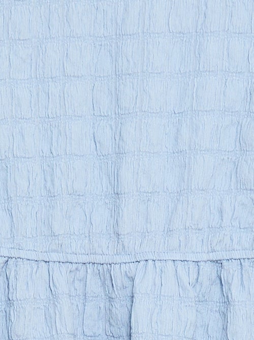Vestido leve liso de mangas curtas - Kiabi