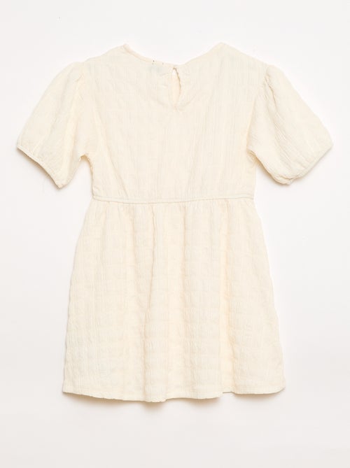 Vestido leve liso de mangas curtas - Kiabi