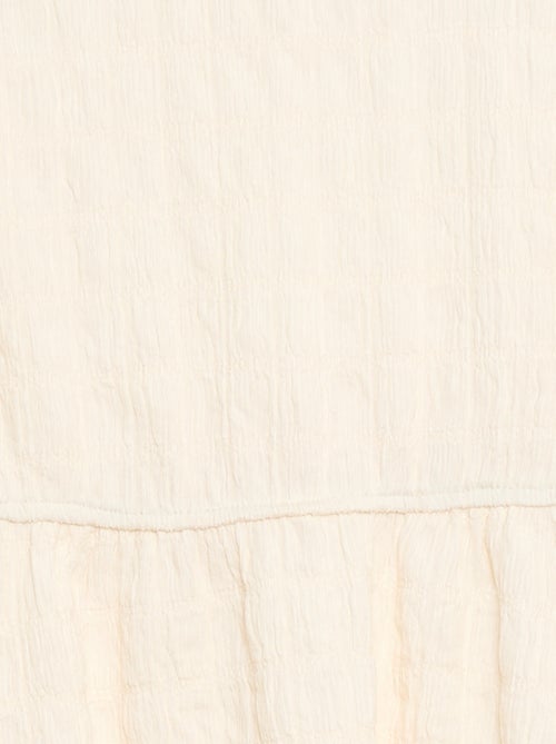 Vestido leve liso de mangas curtas - Kiabi