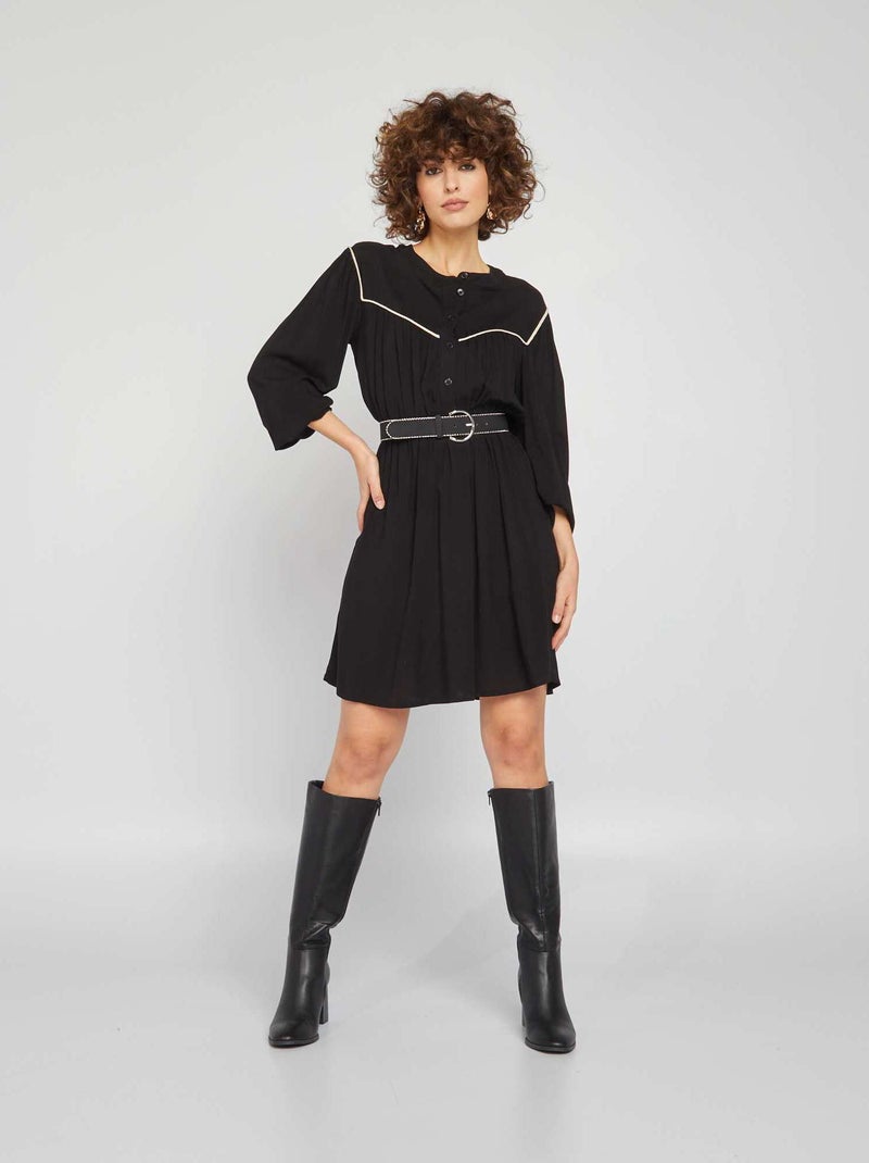 Vestido leve Preto - Kiabi