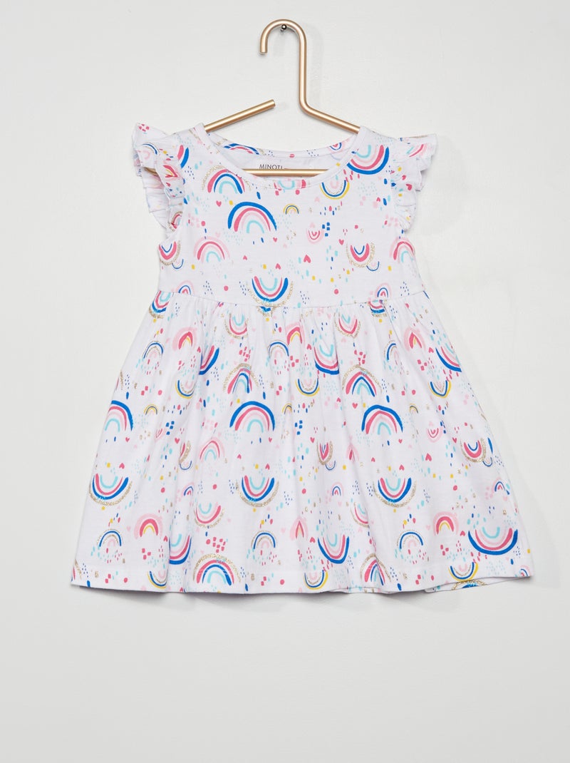 Vestido 'limões' em jersey BEGE - Kiabi