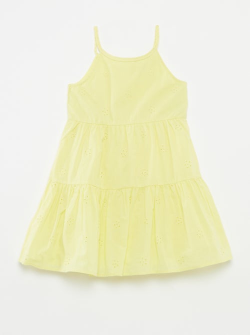 Vestido liso com alças entrançadas - Kiabi