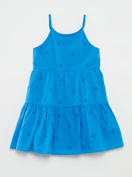 Vestido liso com alças entrançadas - Kiabi