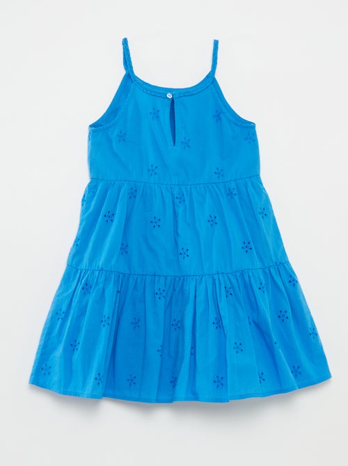 Vestido liso com alças entrançadas - Kiabi