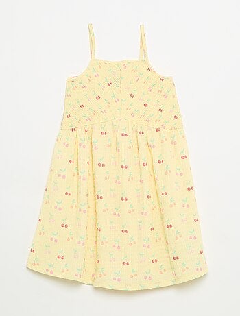 Vestido liso de alças finas