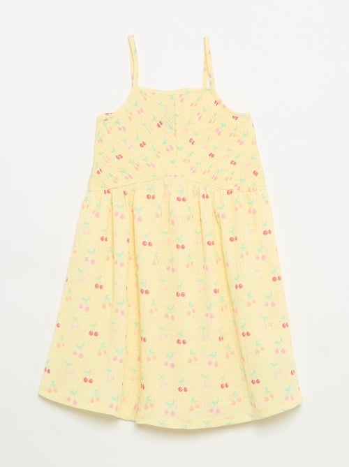 Vestido liso de alças finas - Kiabi