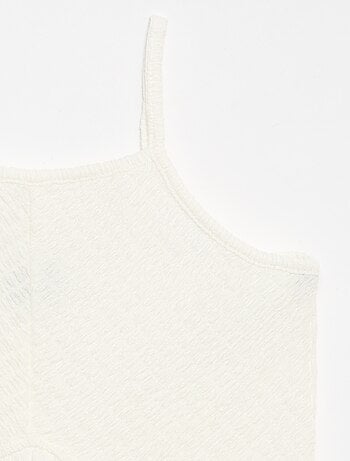 Vestido liso de alças finas