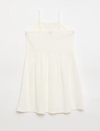 Vestido liso de alças finas