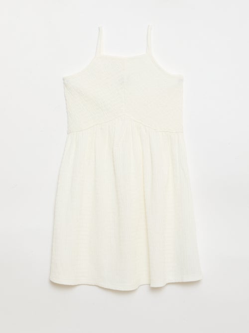 Vestido liso de alças finas - Kiabi