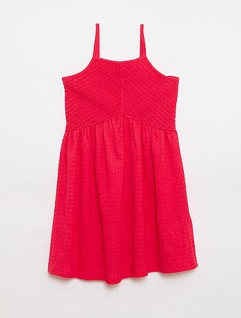 Vestido liso de alças finas