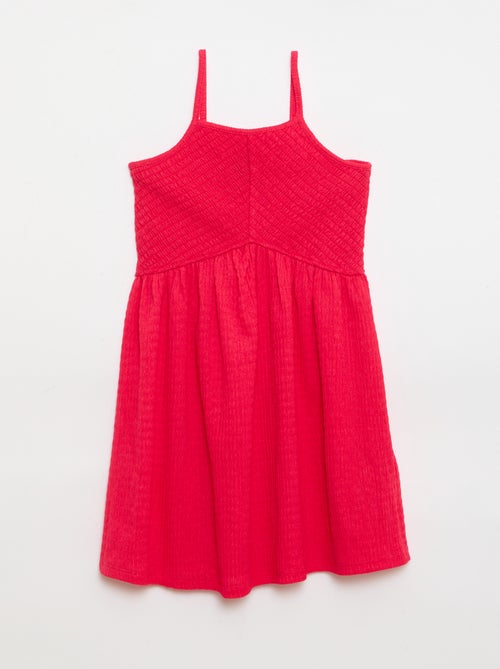 Vestido liso de alças finas - Kiabi