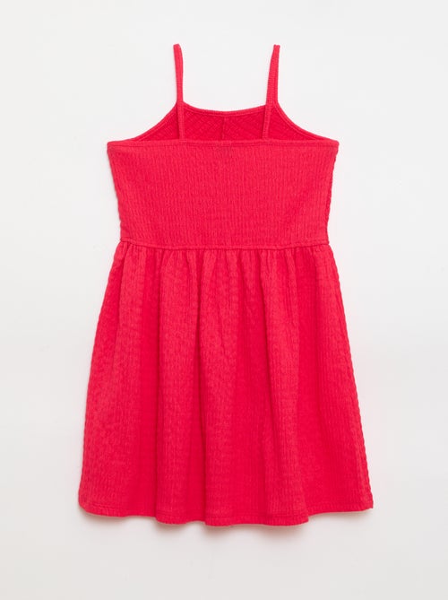 Vestido liso de alças finas - Kiabi