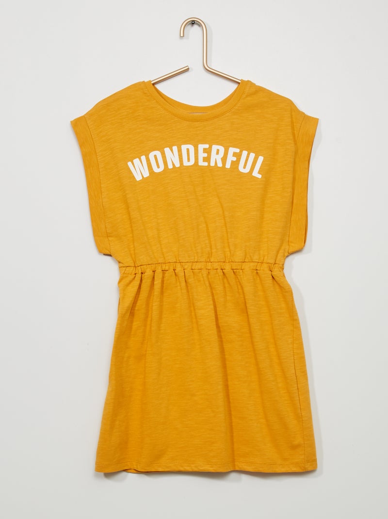 Vestido liso em jersey 'Wonderful' AMARELO - Kiabi