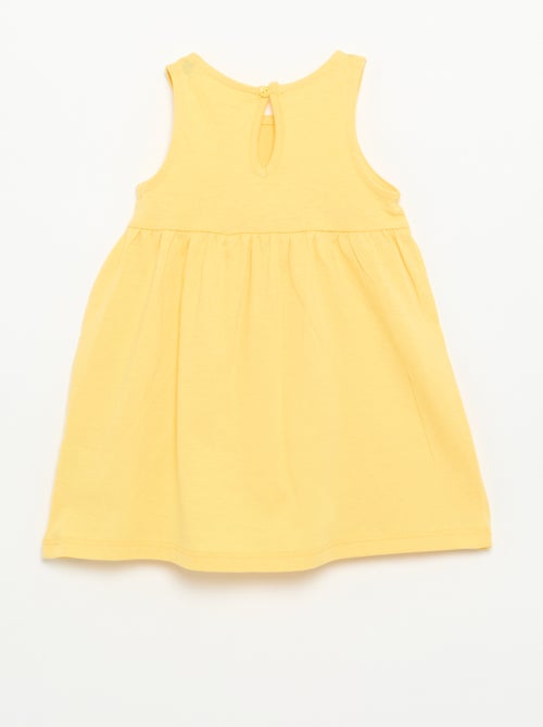 Vestido liso sem mangas com laço decorativo - Kiabi