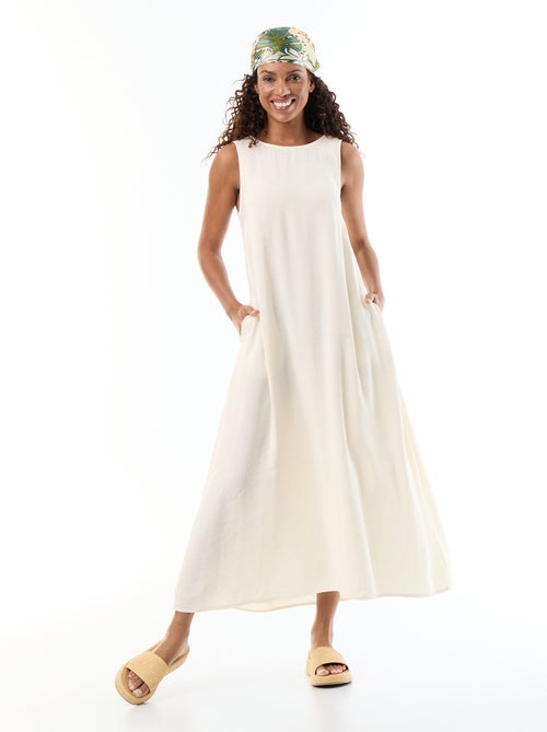 Vestido longo de corte amplo - Kiabi