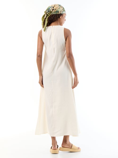 Vestido longo de corte amplo - Kiabi
