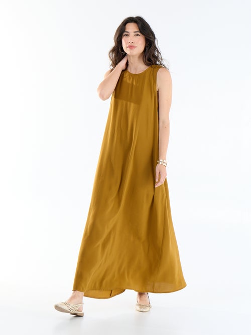 Vestido longo de corte amplo - Kiabi