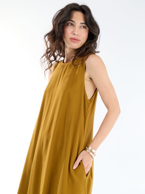 Vestido longo de corte amplo - Kiabi
