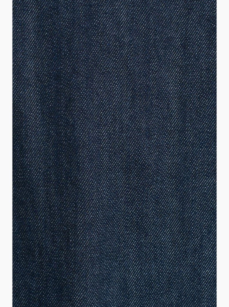 Vestido longo de ganga corte evasé dilvin Azul-ultramar - Kiabi