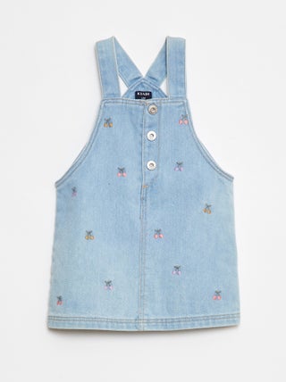 Vestido-macacão com bordados